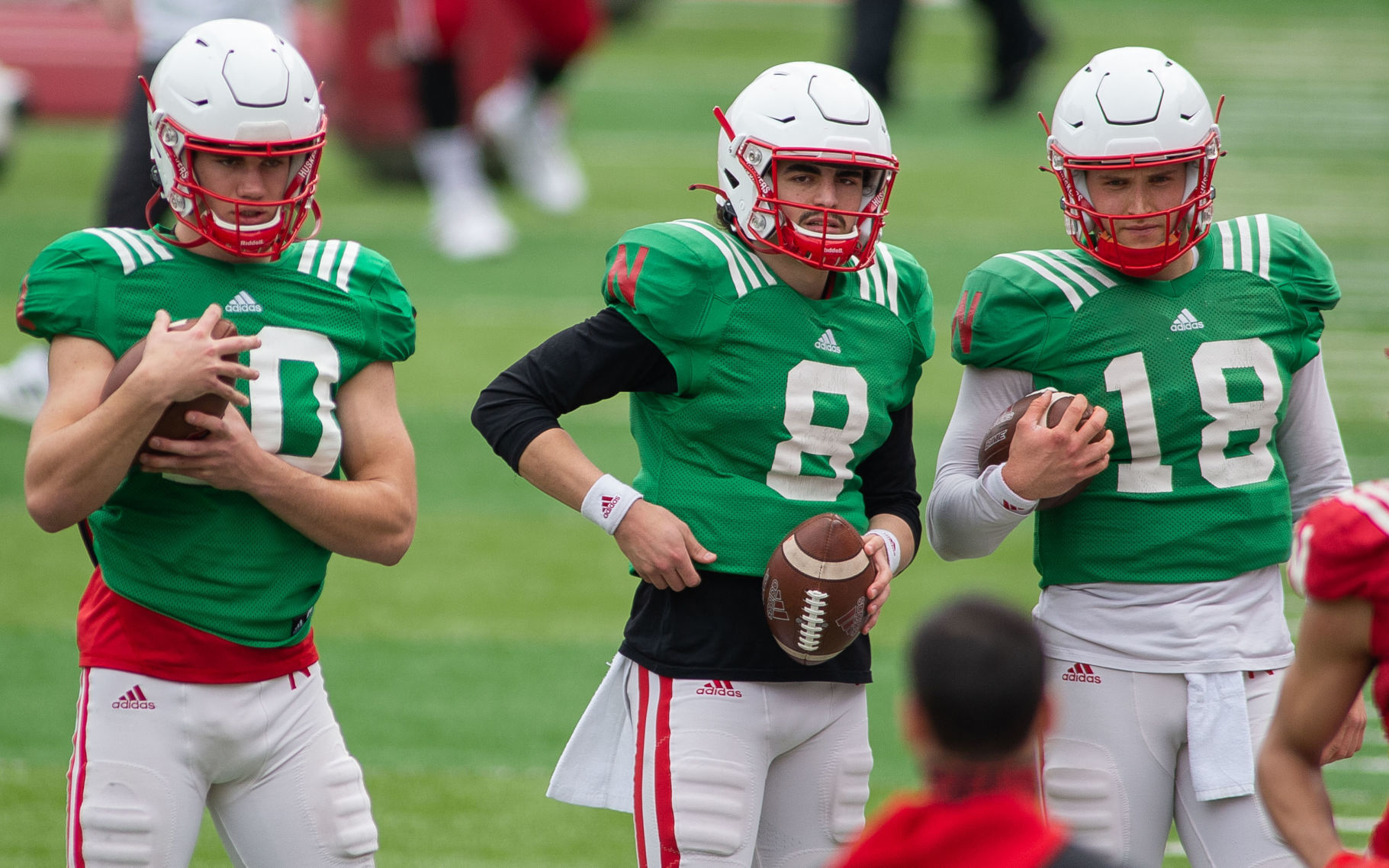 Nebraska football practice, 4.17